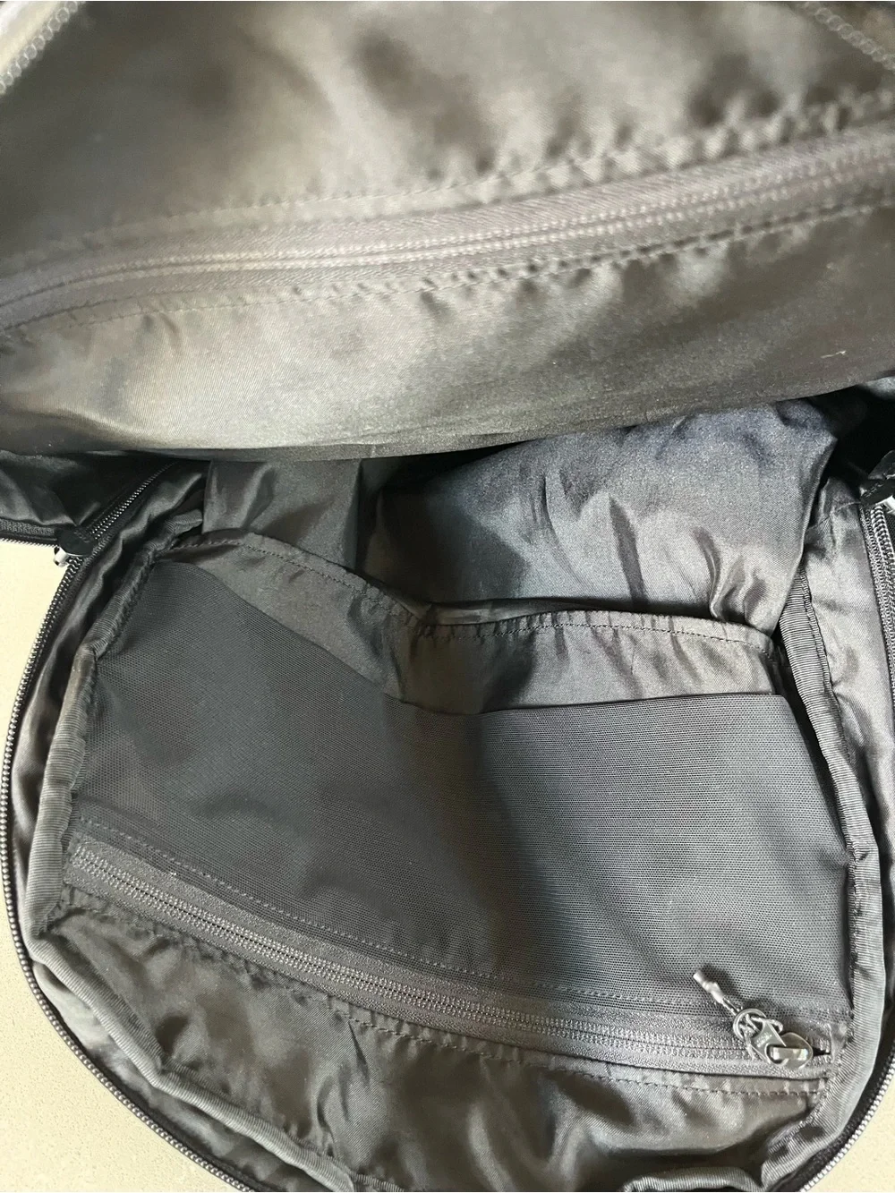 Lululemon Core Backpack Heathered Black Gray Black Large Athletic Travel Bag